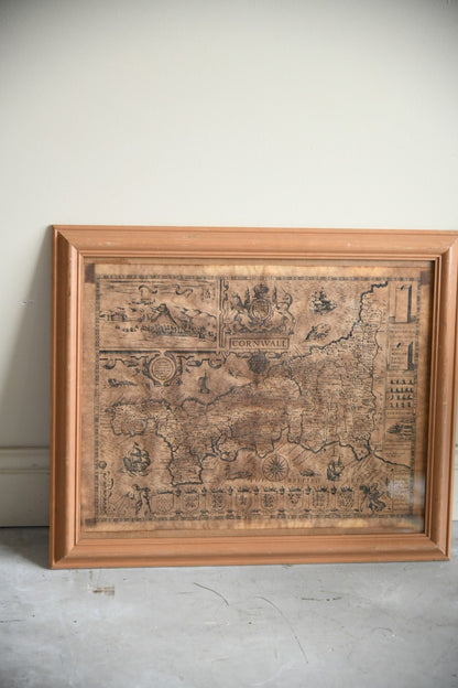 Vintage Cornwall Map