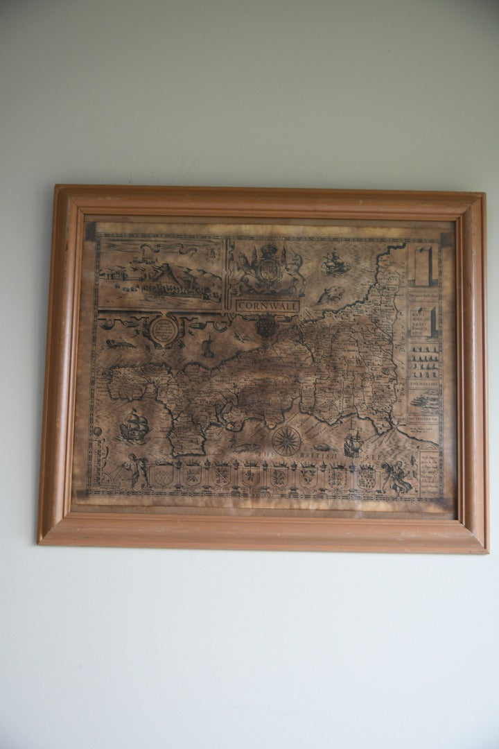 Vintage Cornwall Map