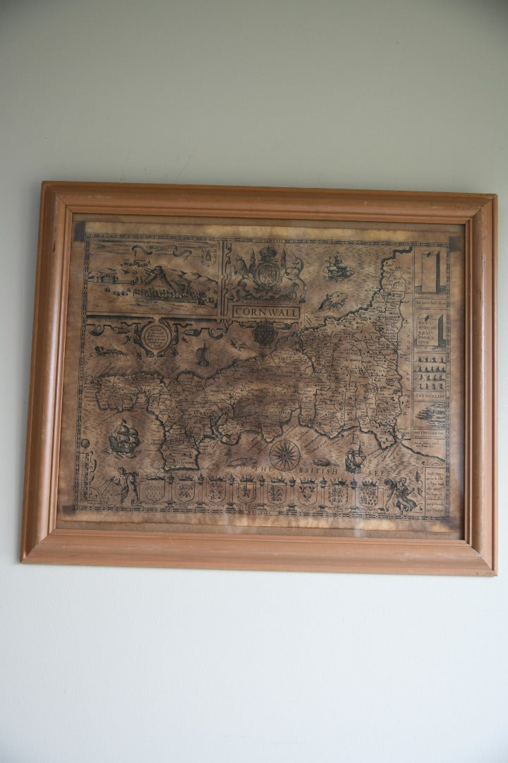 Vintage Cornwall Map