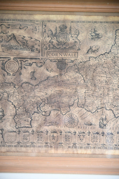 Vintage Cornwall Map