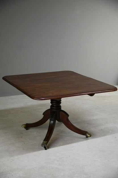 Antique Mahogany Dining Tilt Top Supper Breakfast Kitchen Centre Table