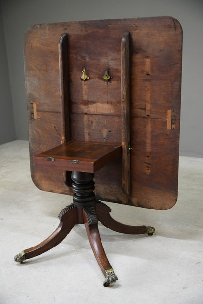 Antique Mahogany Dining Tilt Top Supper Breakfast Kitchen Centre Table