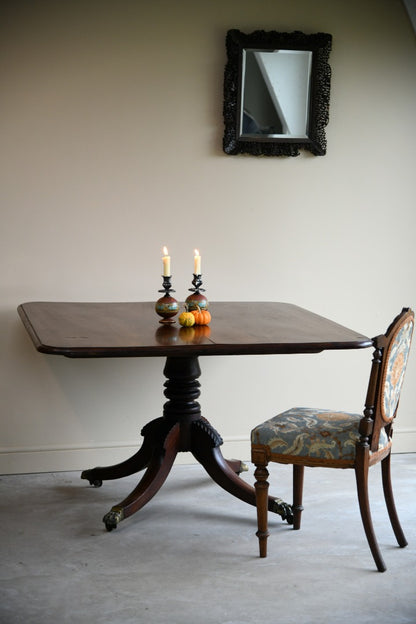 Antique Mahogany Dining Tilt Top Supper Breakfast Kitchen Centre Table