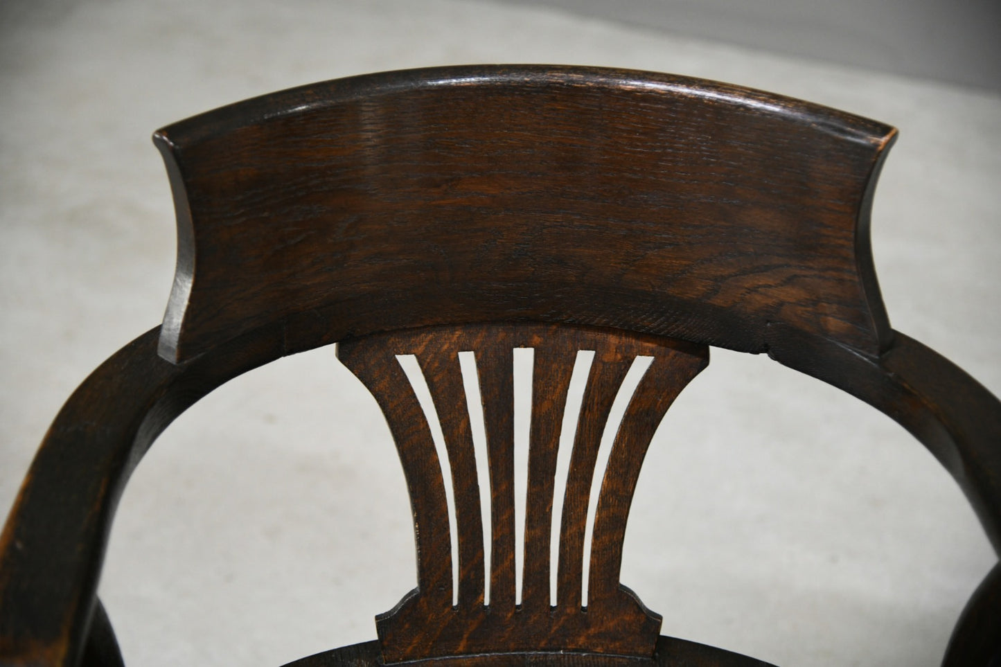 Antique Dark Oak Desk Chair