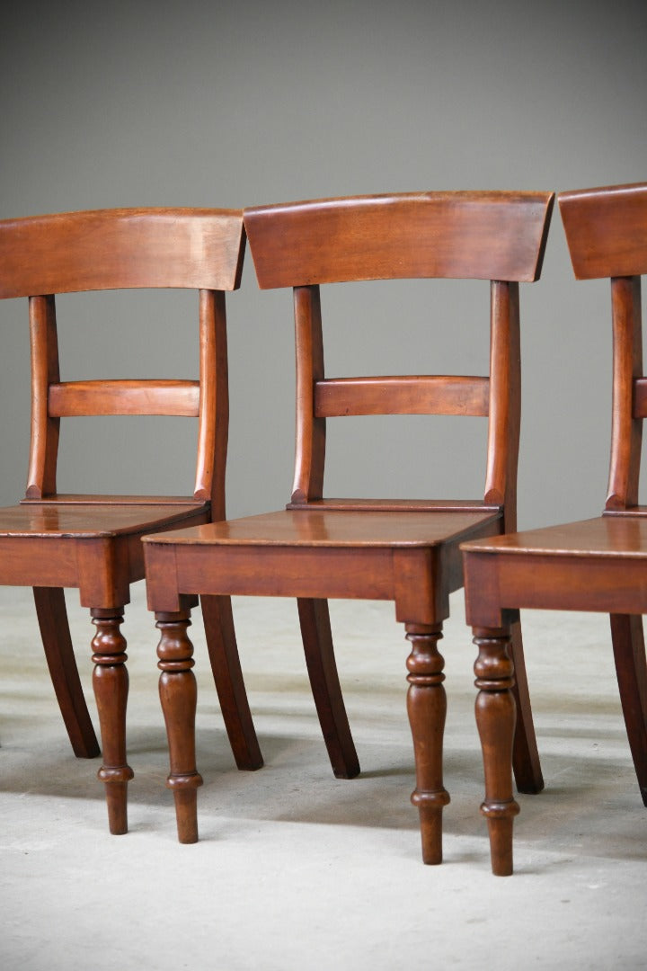 19th Century Mahogany Bar Back Chairs