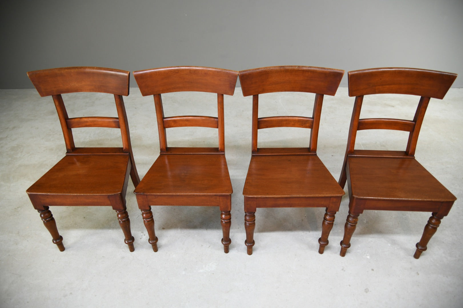 19th Century Mahogany Bar Back Chairs