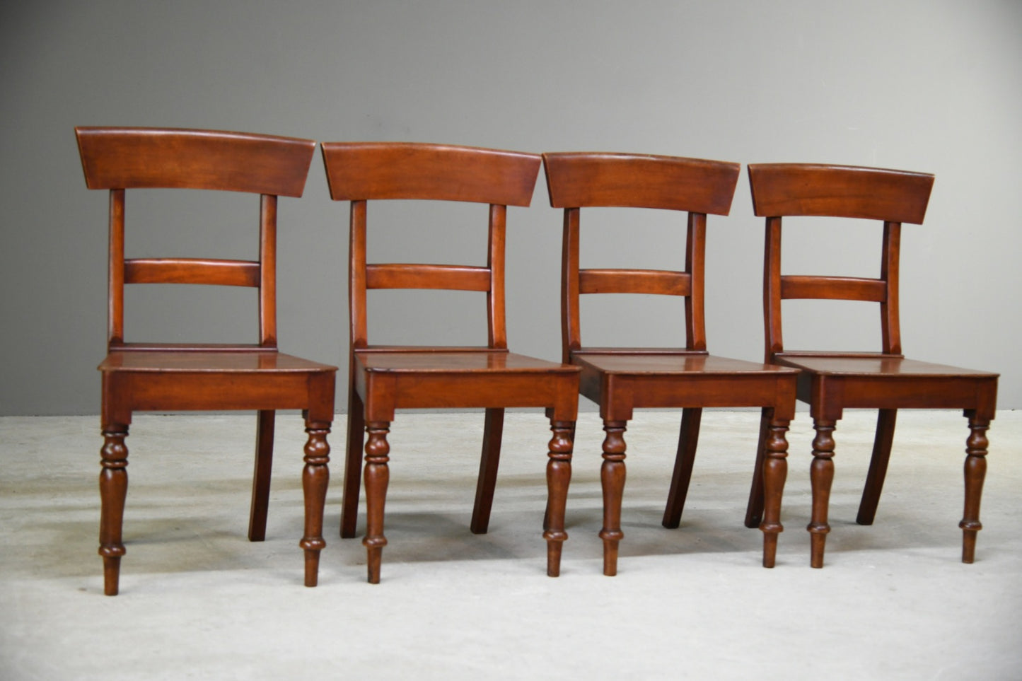 19th Century Mahogany Bar Back Chairs