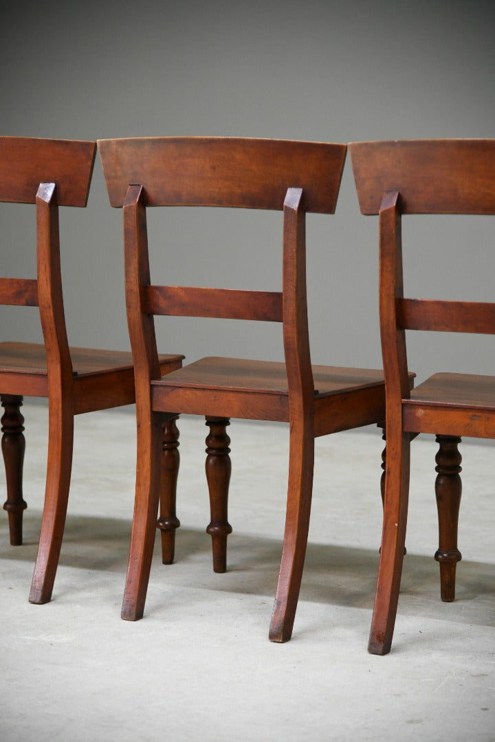 19th Century Mahogany Bar Back Chairs