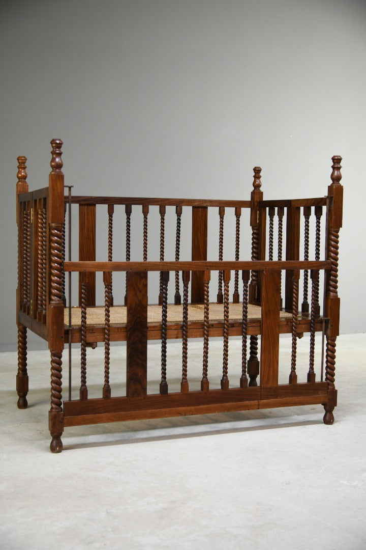 Walnut Barley Twist Cot