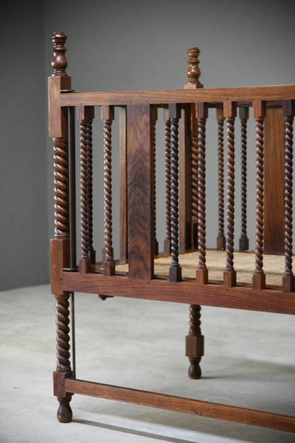 Walnut Barley Twist Cot