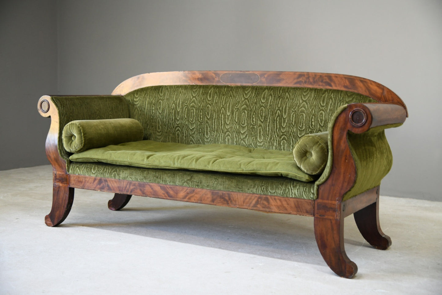 Antique Biedermeier Mahogany Sofa