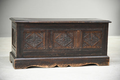 Carved Oak Hall Seat