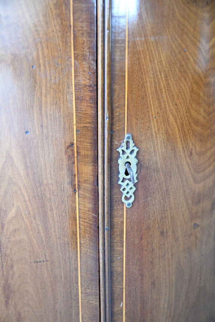 Mahogany Bow Front Wall Cupboard