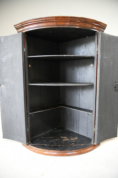 Mahogany Bow Front Wall Cupboard