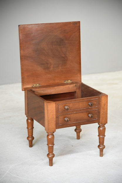 Antique Mahogany Commode Side Table