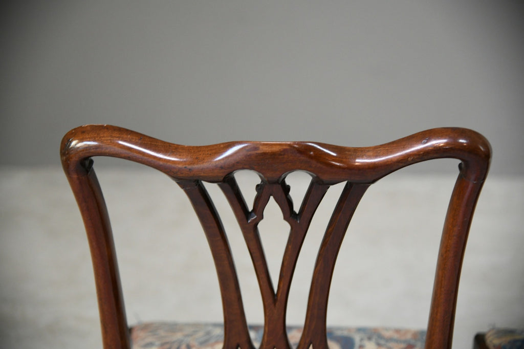 Pair Chippendale Style Mahogany Chairs
