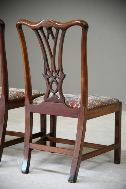 Pair Chippendale Style Mahogany Chairs