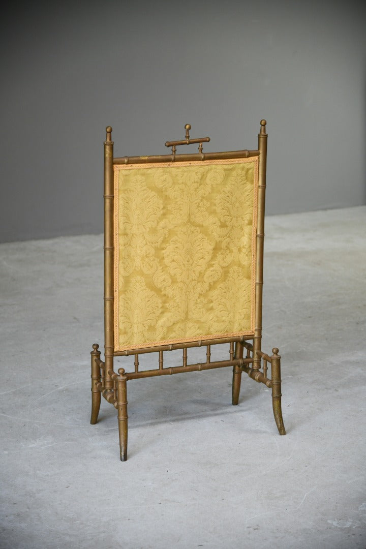 Gilt Bamboo Fire Screen