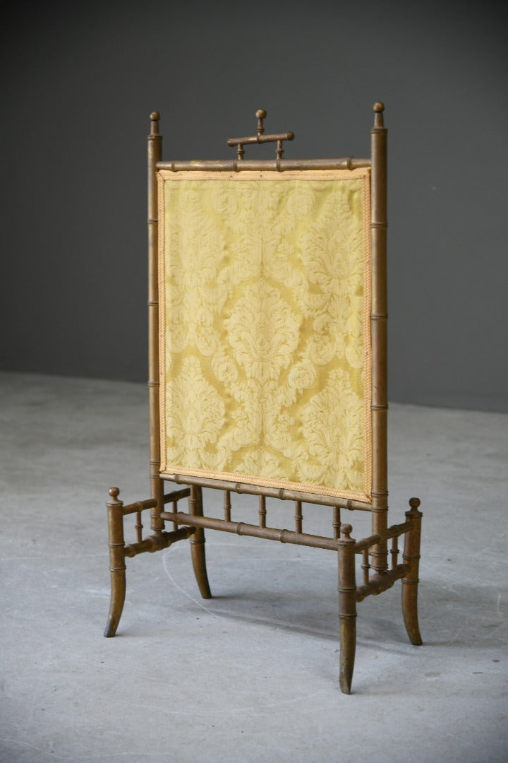 Gilt Bamboo Fire Screen