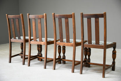 4 Mid Century Oak Dining Chairs