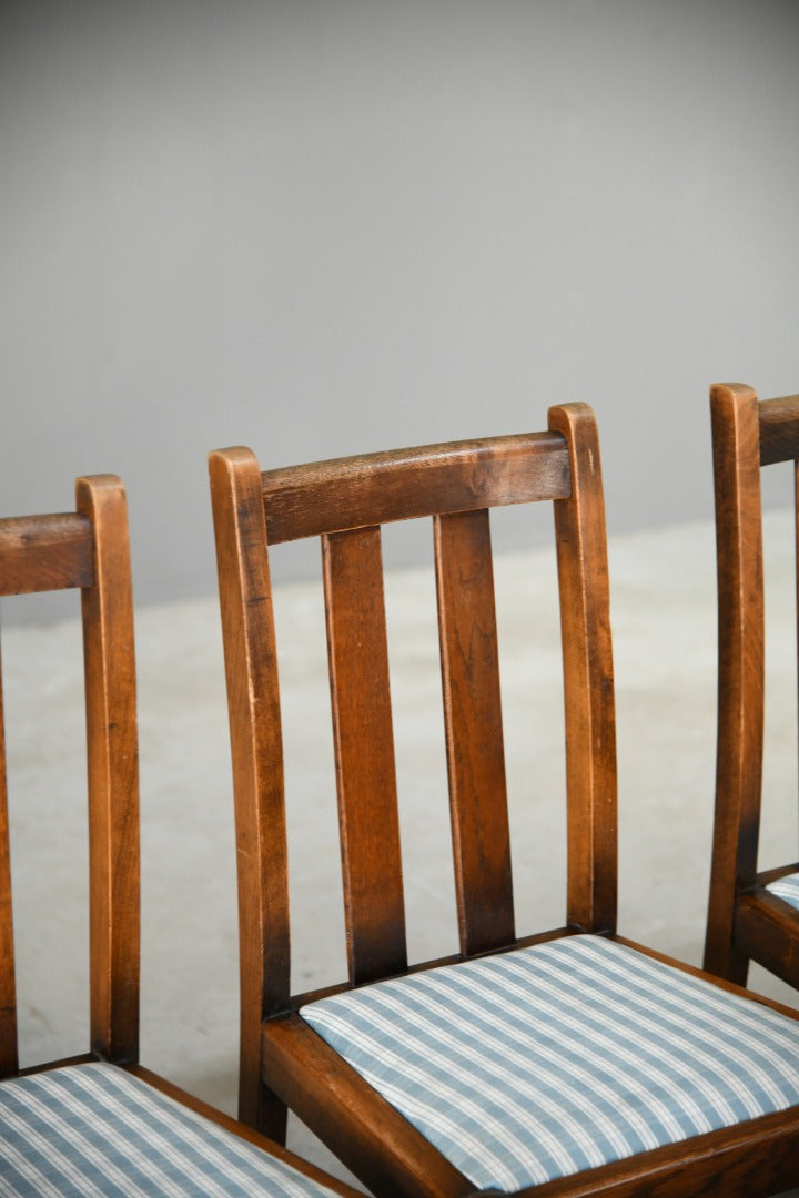 4 Mid Century Oak Dining Chairs