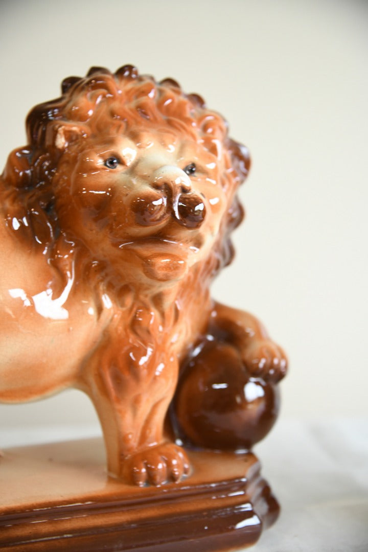 Pair Large Staffordshire Lions