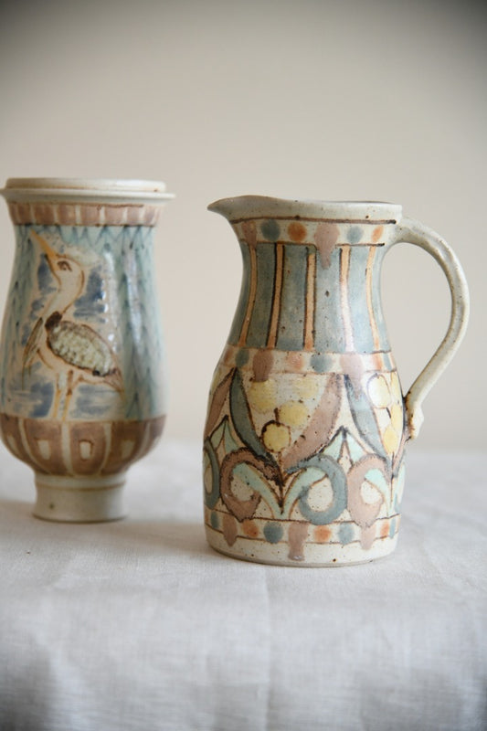 Studio Pottery Vase and Jug
