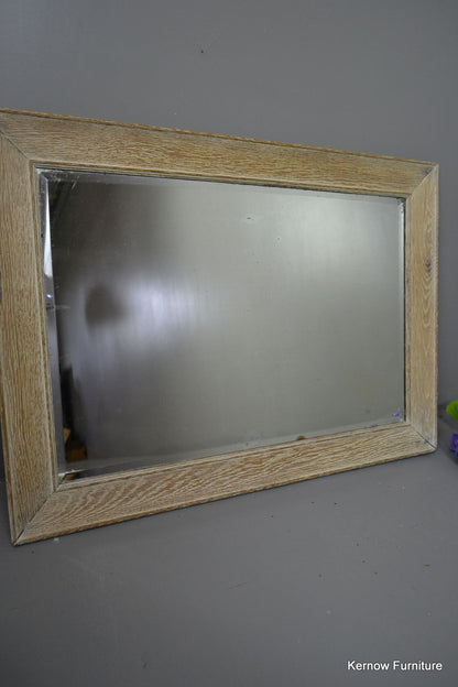 Limed Oak Large Overmantle Mirror - Kernow Furniture