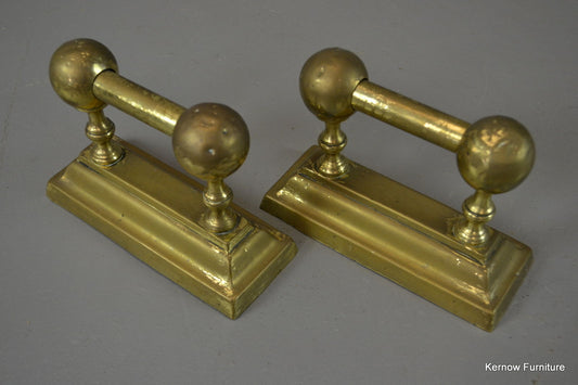 Pair Brass Poker Rests - Kernow Furniture