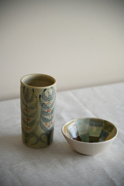 Studio Pottery Vase & Bowl