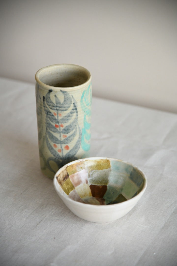 Studio Pottery Vase & Bowl