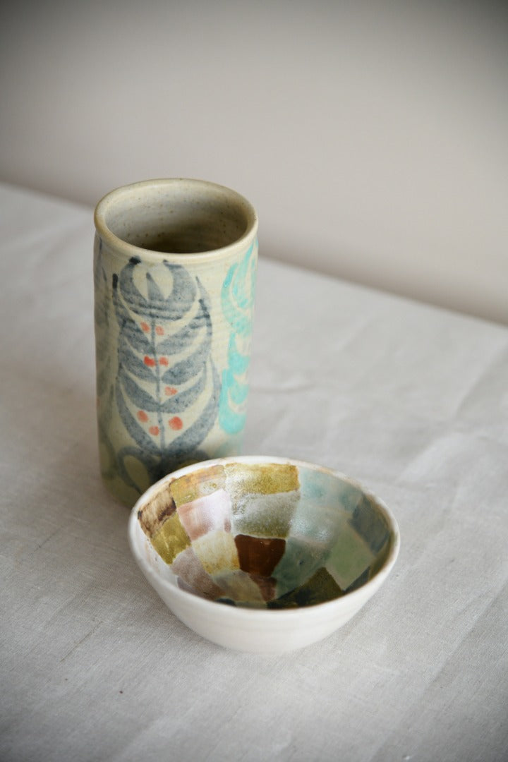 Studio Pottery Vase & Bowl