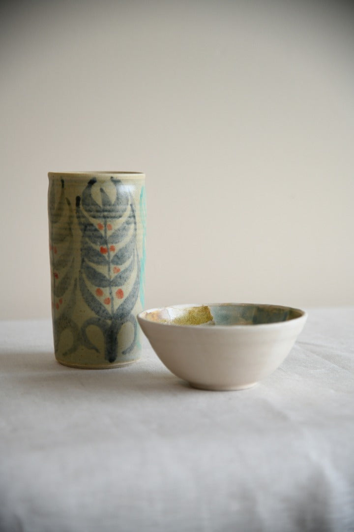 Studio Pottery Vase & Bowl