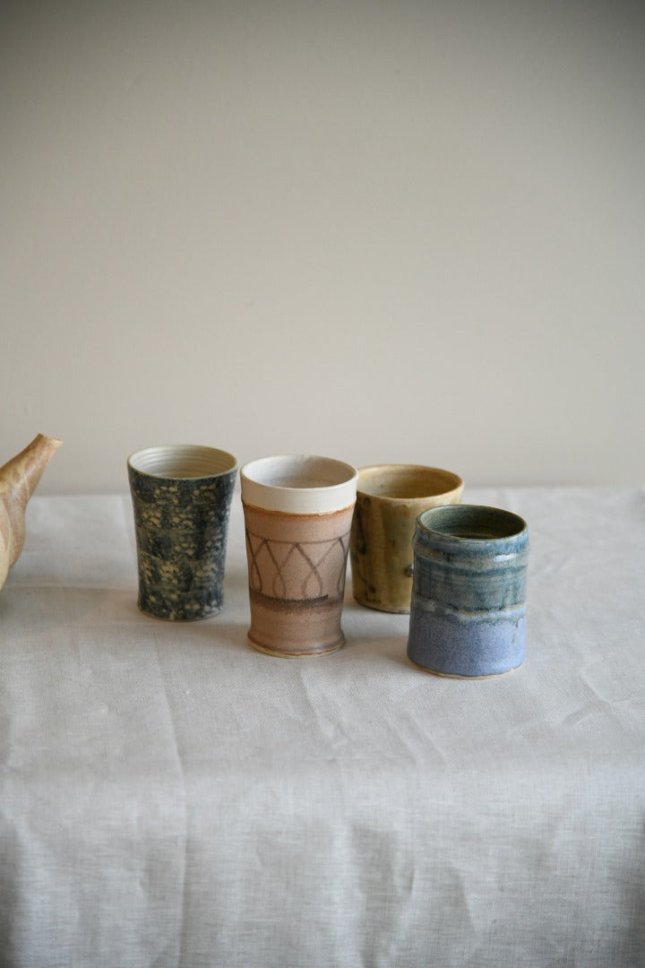 4 Studio Pottery Beakers