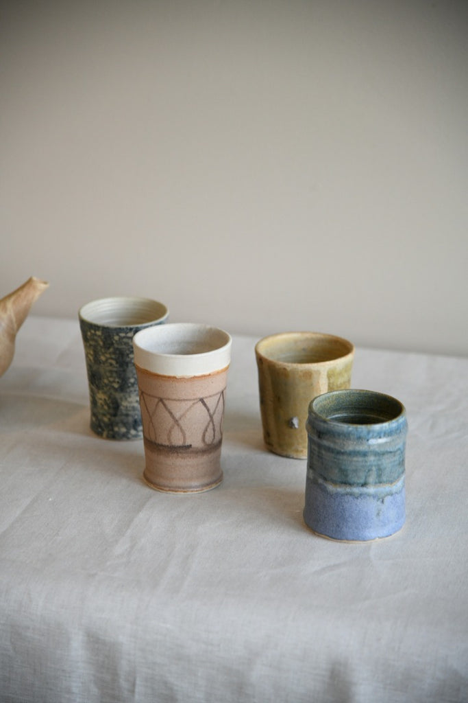 4 Studio Pottery Beakers