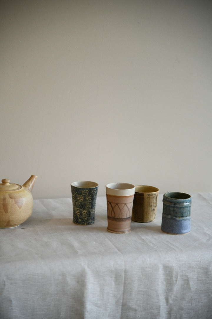 4 Studio Pottery Beakers