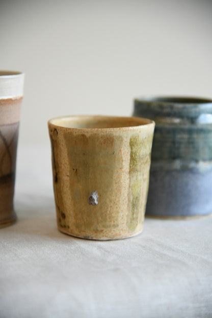 4 Studio Pottery Beakers