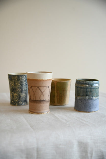 4 Studio Pottery Beakers