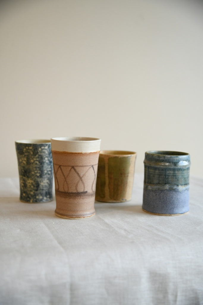 4 Studio Pottery Beakers