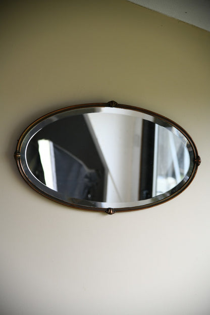 Oval Vintage Coppered Mirror