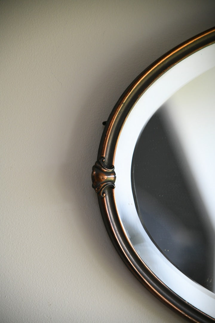 Oval Vintage Coppered Mirror