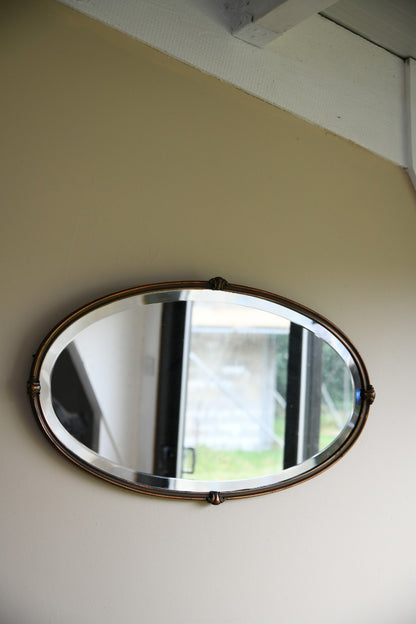 Oval Vintage Coppered Mirror