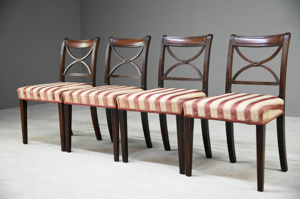 4 Antique Mahogany Dining Chairs