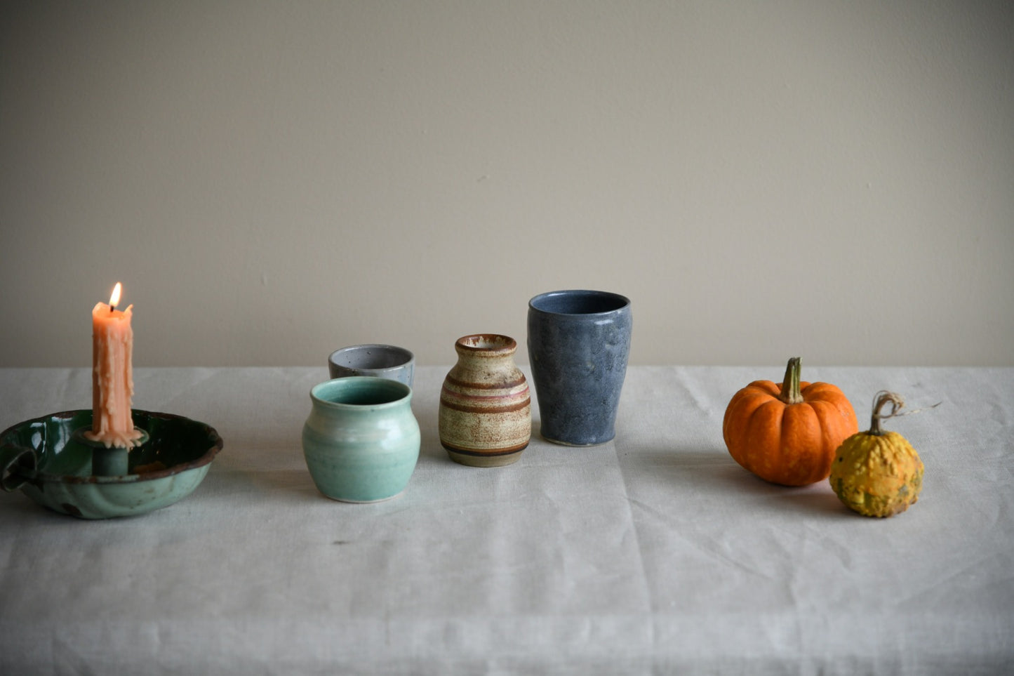 Collection of 4 Vintage Studio Pottery Beakers