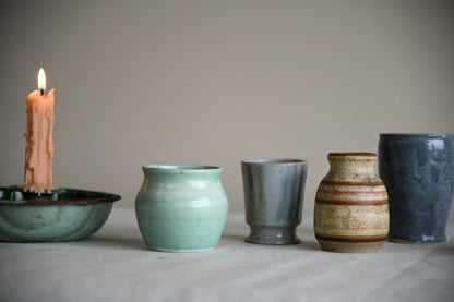 Collection of 4 Vintage Studio Pottery Beakers