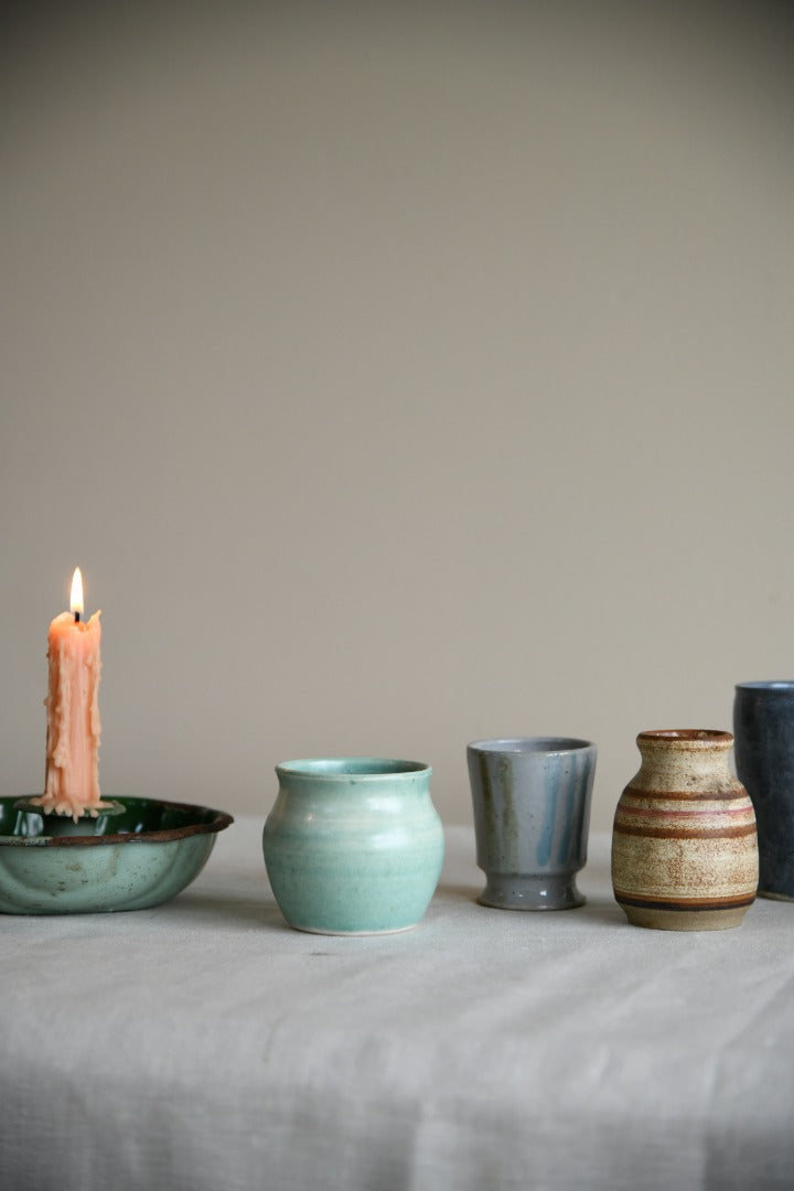 Collection of 4 Vintage Studio Pottery Beakers