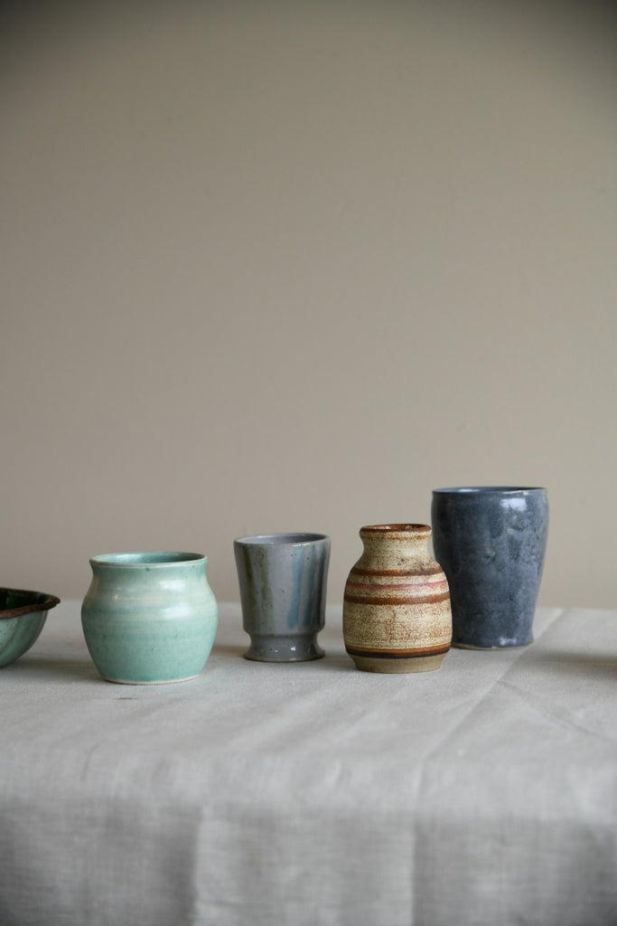 Collection of 4 Vintage Studio Pottery Beakers