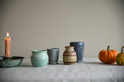 Collection of 4 Vintage Studio Pottery Beakers