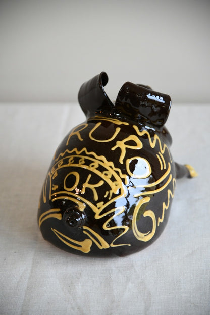 Decorative Pottery Cornish Slipware Pig