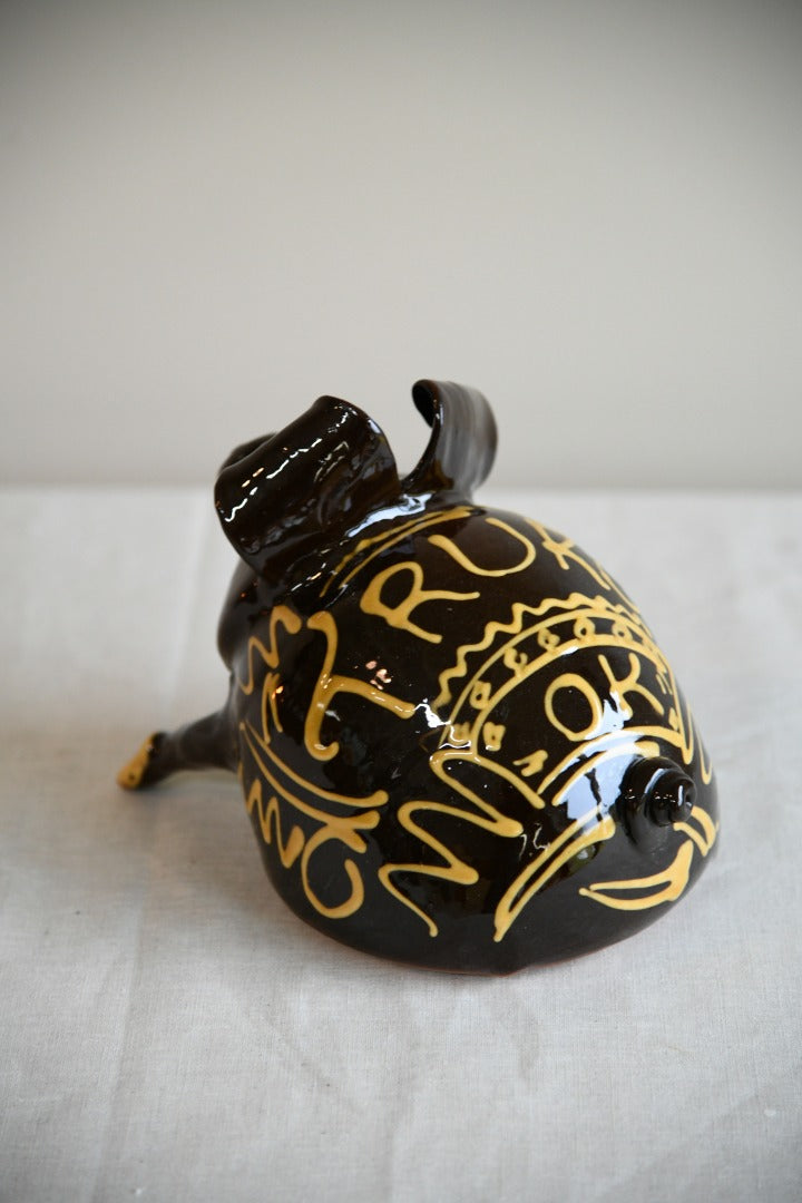 Decorative Pottery Cornish Slipware Pig